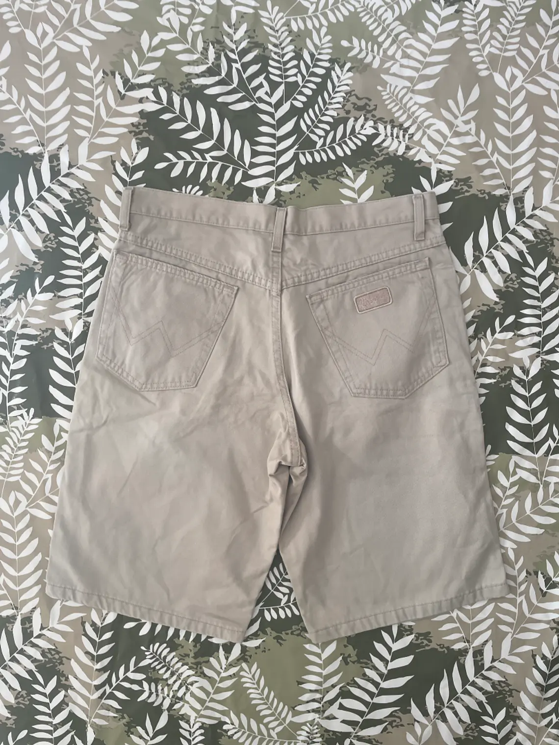 Short Wrangler M/L Talla 32 Beige Off-White Denim Retro Heritage 2