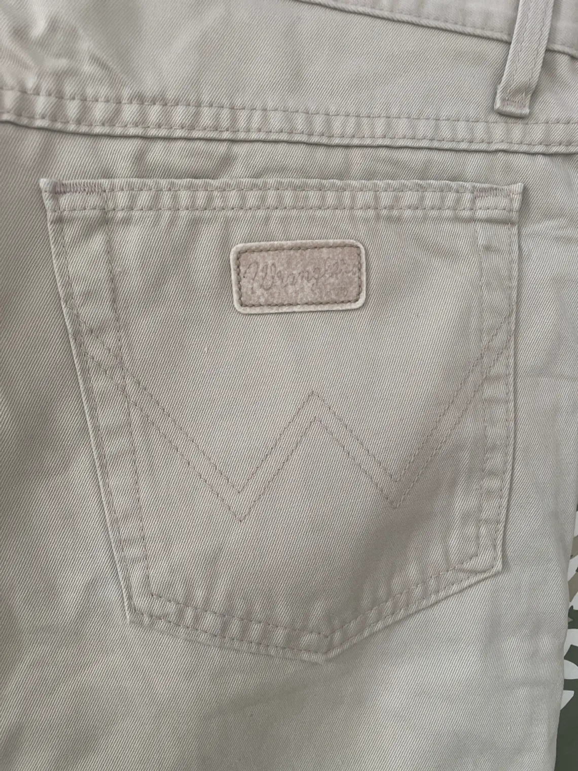 Short Wrangler M/L Talla 32 Beige Off-White Denim Retro Heritage 5