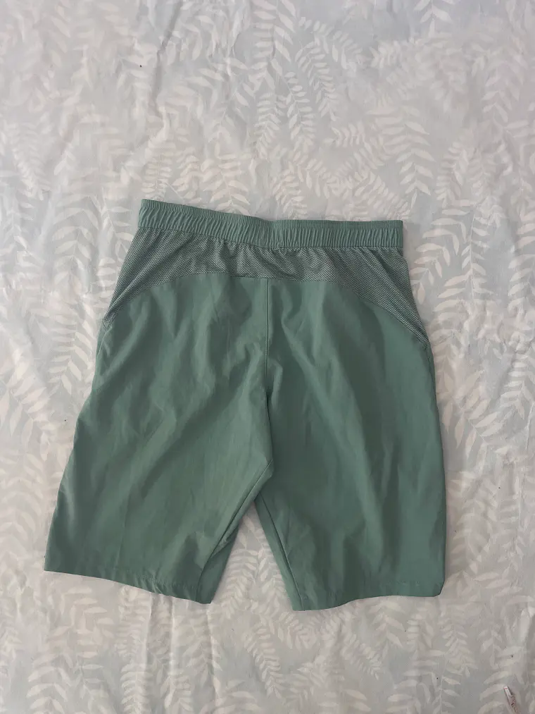 Short Decathlon S/M Turquesa Running Deporte Bolsillos Cierre 3