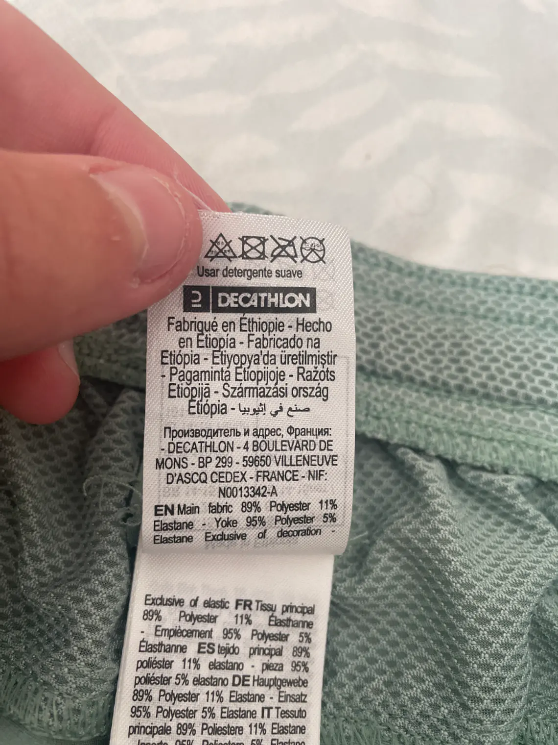 Short Decathlon S/M Turquesa Running Deporte Bolsillos Cierre 4