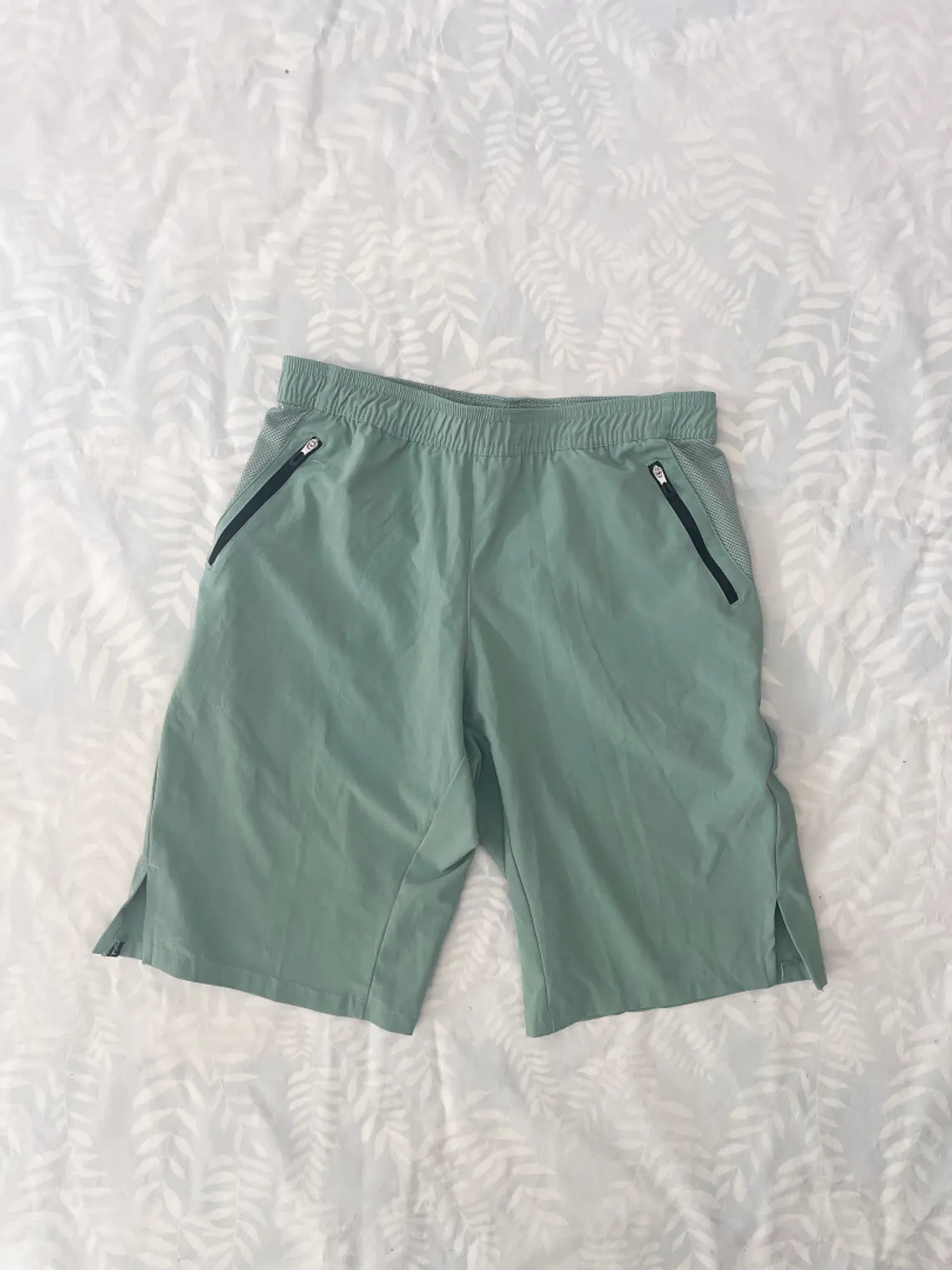 Short Decathlon S/M Turquesa Running Deporte Bolsillos Cierre 1