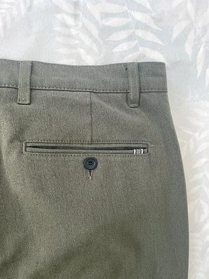 Pantalón Chino !SOLID XL Verde Marronado 34/32 Sastrería Casual