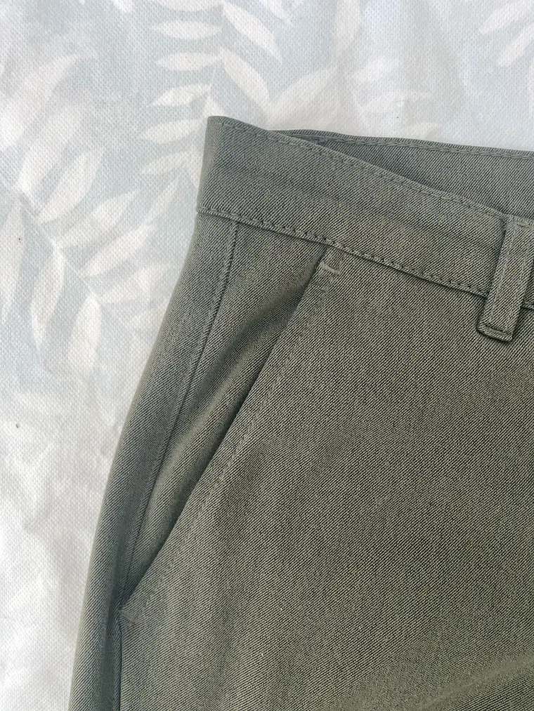 Pantalón Chino !SOLID XL Verde Marronado 34/32 Sastrería Casual 3