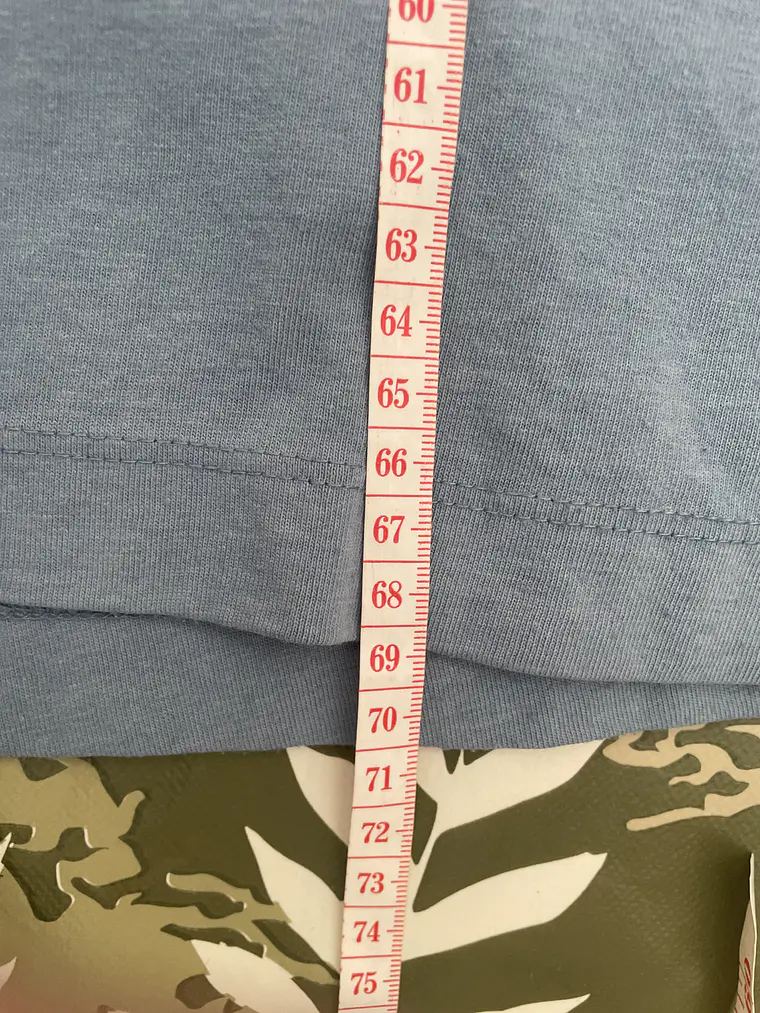 Camiseta Celeste L OK Fonden Dinamarca Barcode Y2K Industrial 6