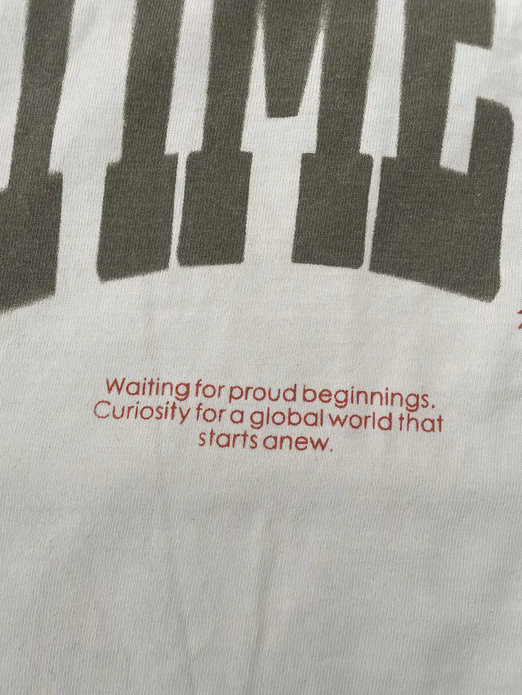 Camiseta Manga Larga H&M M Relaxed Any Time Soon White Tee 3