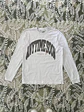 Camiseta Manga Larga H&M M Relaxed Any Time Soon White Tee - Miniatura 1
