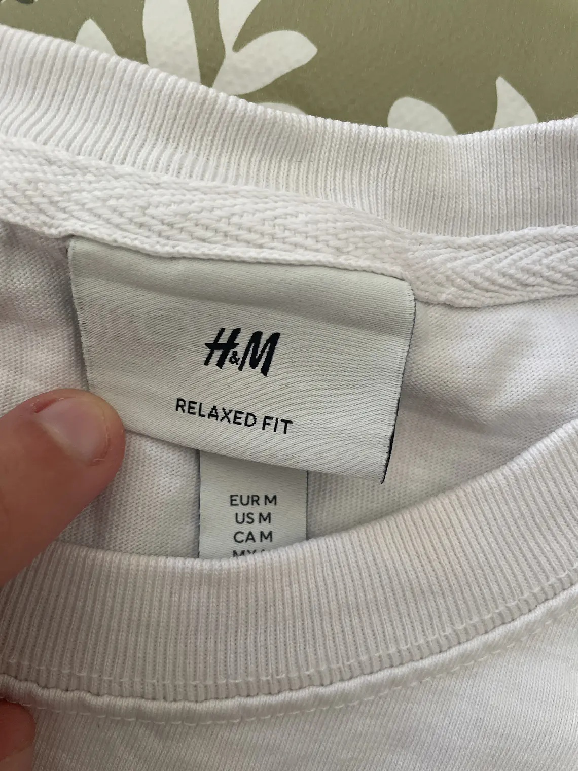 Camiseta Manga Larga H&M M Relaxed Any Time Soon White Tee 4