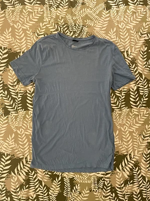 Camiseta Celeste H&M L Longline Extra Larga 81cm Tall Fit