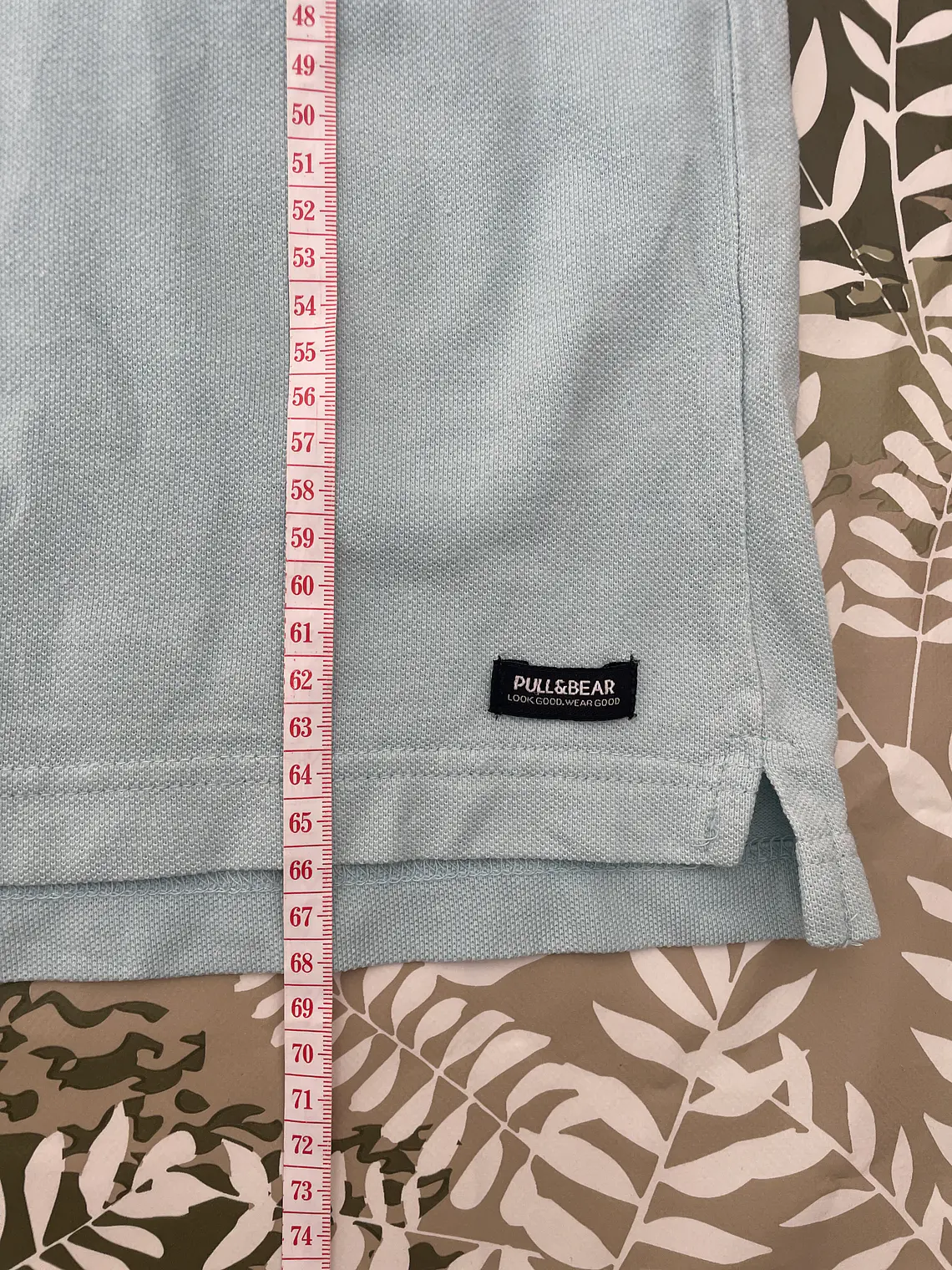 Polo Pull & Bear M Celeste Claro Turquesa Casual Summer 4