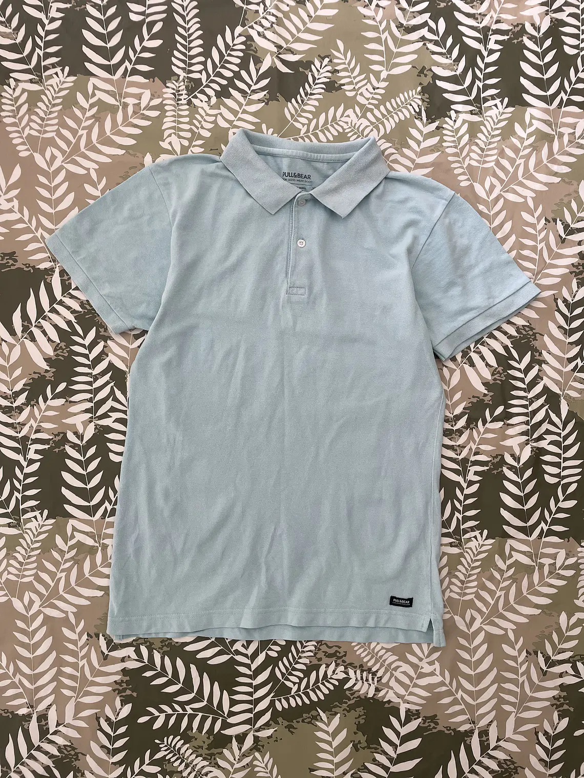 Polo Pull & Bear M Celeste Claro Turquesa Casual Summer 1