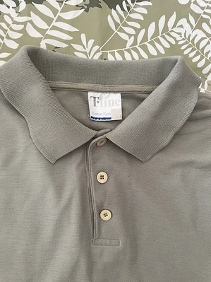 Polo Gris T-Line XL Minimalist Casual Basic Grey Polo