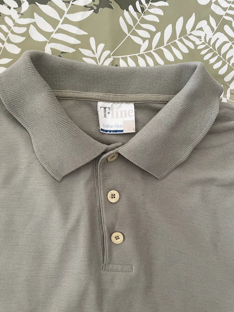 Polo Gris T-Line XL Minimalist Casual Basic Grey Polo 2