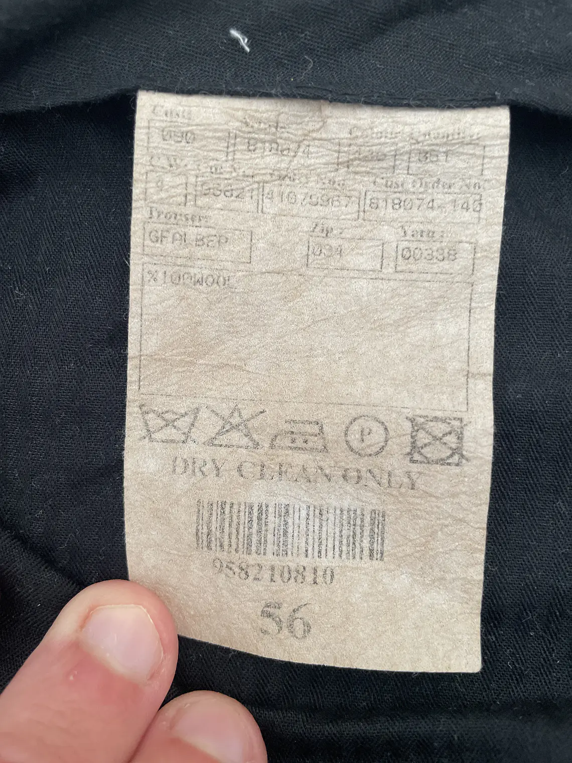 Pantalón Sastre 3XL 56 Marrón Grisáceo 100% Wool Lana Lujo 7