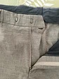 Pantalón Sastre 3XL 56 Marrón Grisáceo 100% Wool Lana Lujo - Miniatura 6
