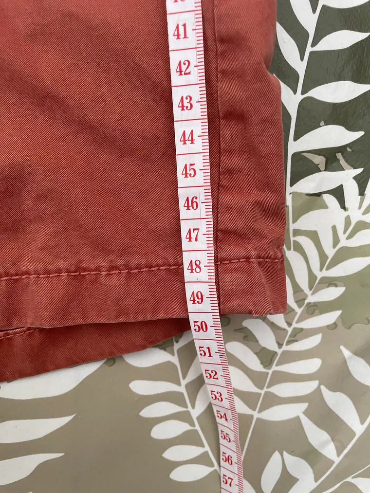 Short Chino Celio XL Talla 46 Naranja Ladrillo Summer Casual 7