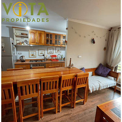 Arriendo departamento 2 dormitorios, 2 baños y balcón, Pucón 