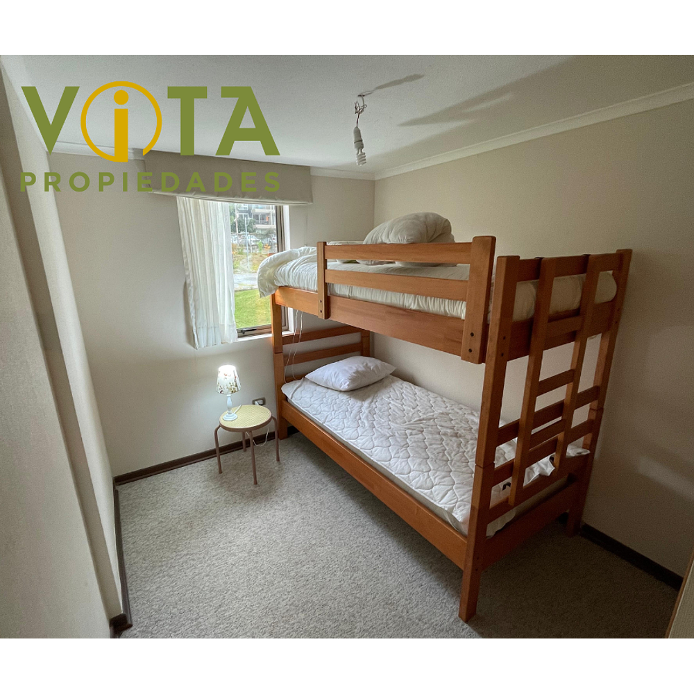 Arriendo departamento 2 dormitorios, 2 baños y balcón, Pucón 