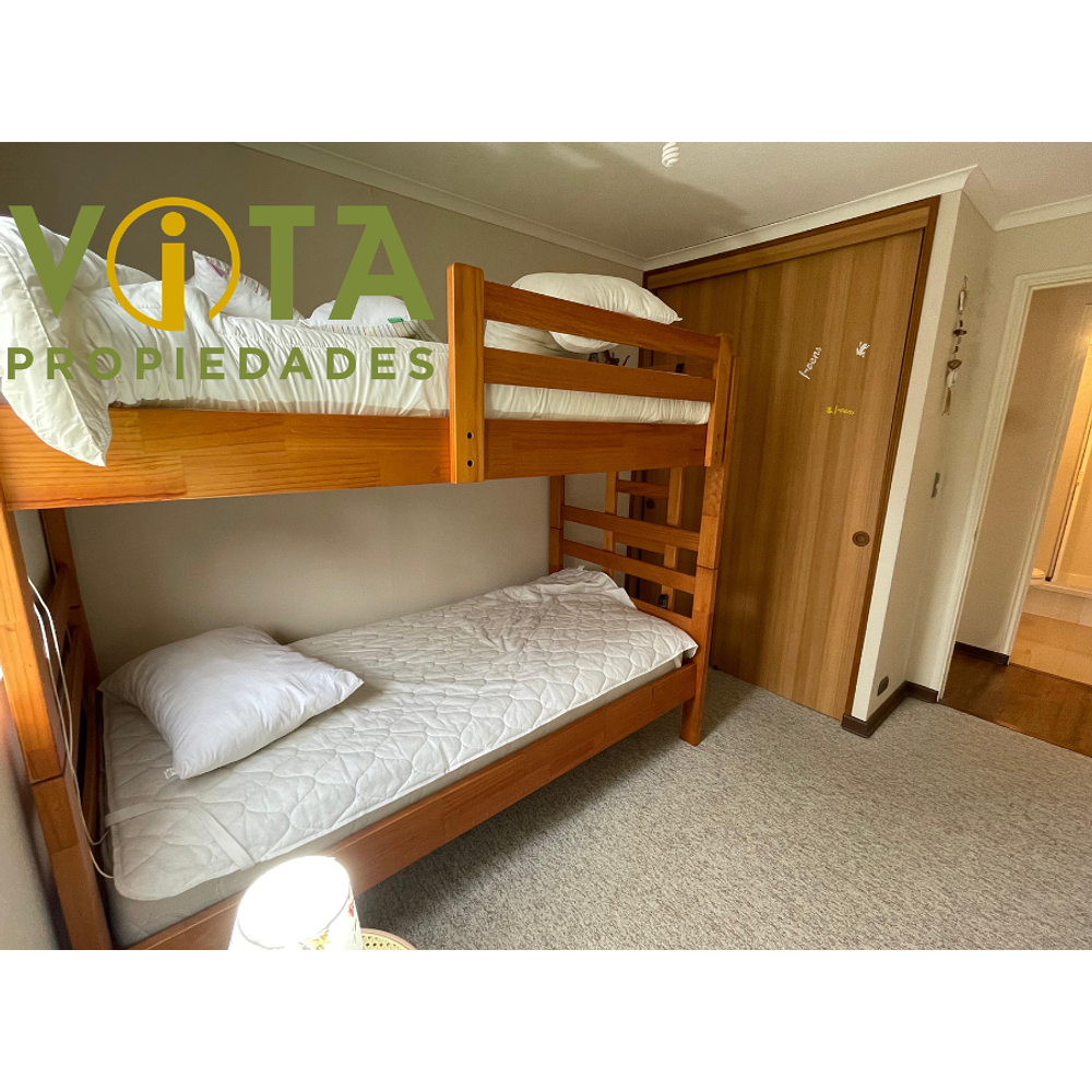 Arriendo departamento 2 dormitorios, 2 baños y balcón, Pucón 