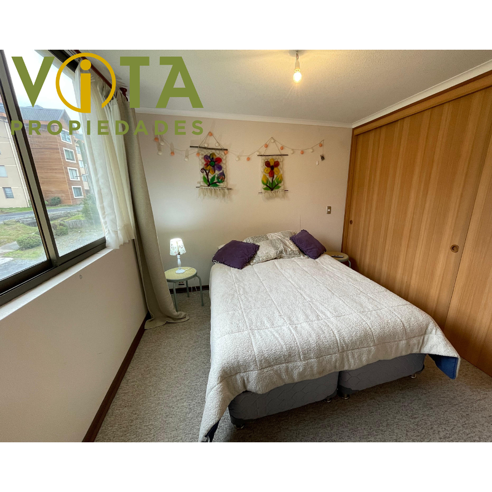 Arriendo departamento 2 dormitorios, 2 baños y balcón, Pucón 