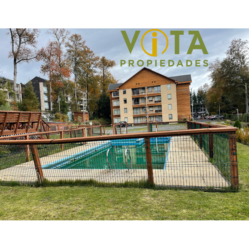 Arriendo departamento 2 dormitorios, 2 baños y balcón, Pucón 