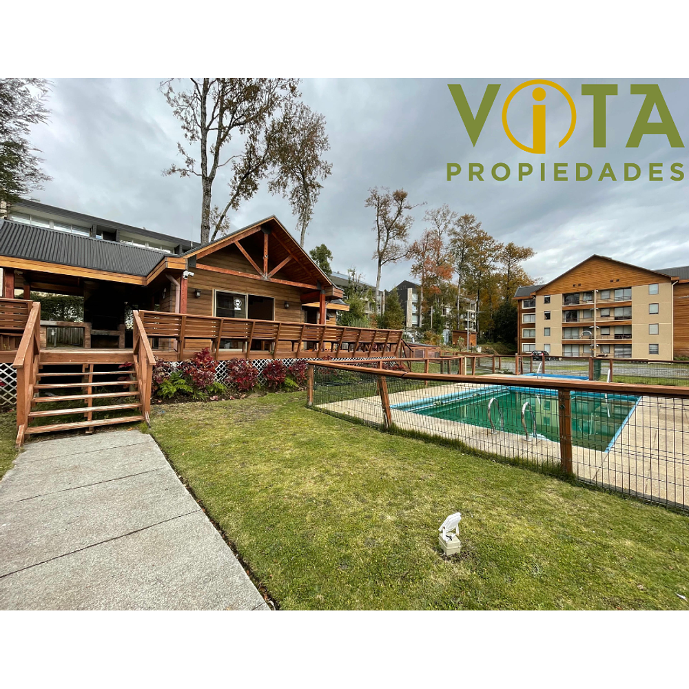 Arriendo departamento 2 dormitorios, 2 baños y balcón, Pucón 