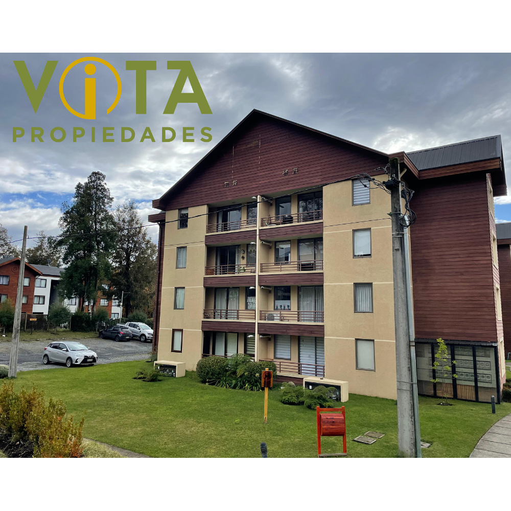 Arriendo departamento 2 dormitorios, 2 baños y balcón, Pucón 