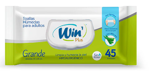 Toalla Humedas Adulto Talla G 45 unidades