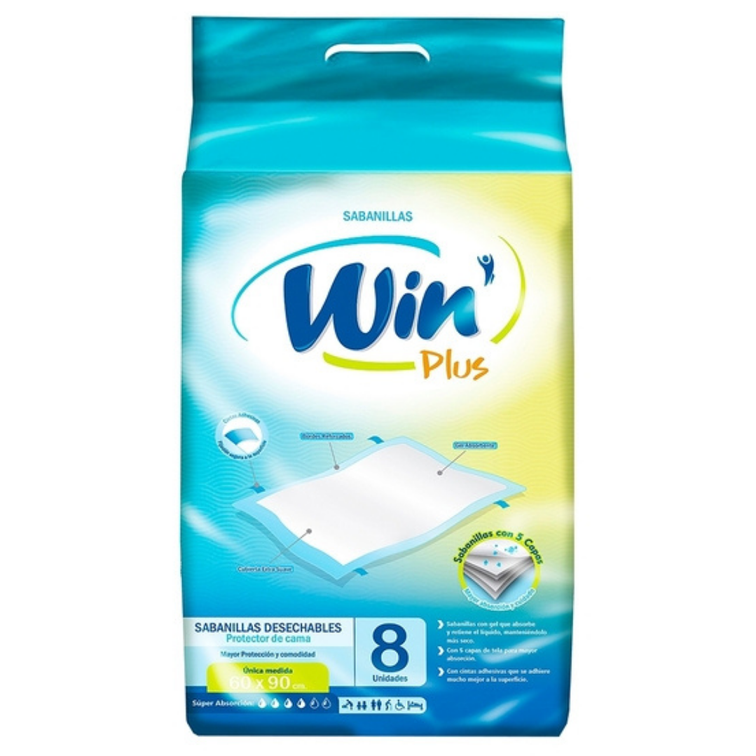 Sabanilla Win Plus 60×90 [cm] 8 unidades | Protector absorbente cama 1