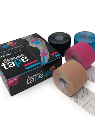 Tape elástico terapéutico | Pack 4 unidades hipoalergénicas