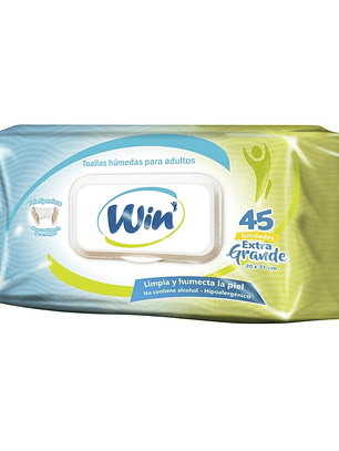 Toallas Húmedas Win Adulto | Limpieza y Frescura