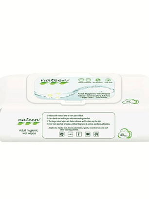 Toallas Húmedas Ecológicas Nateen | Adulto 40 un.