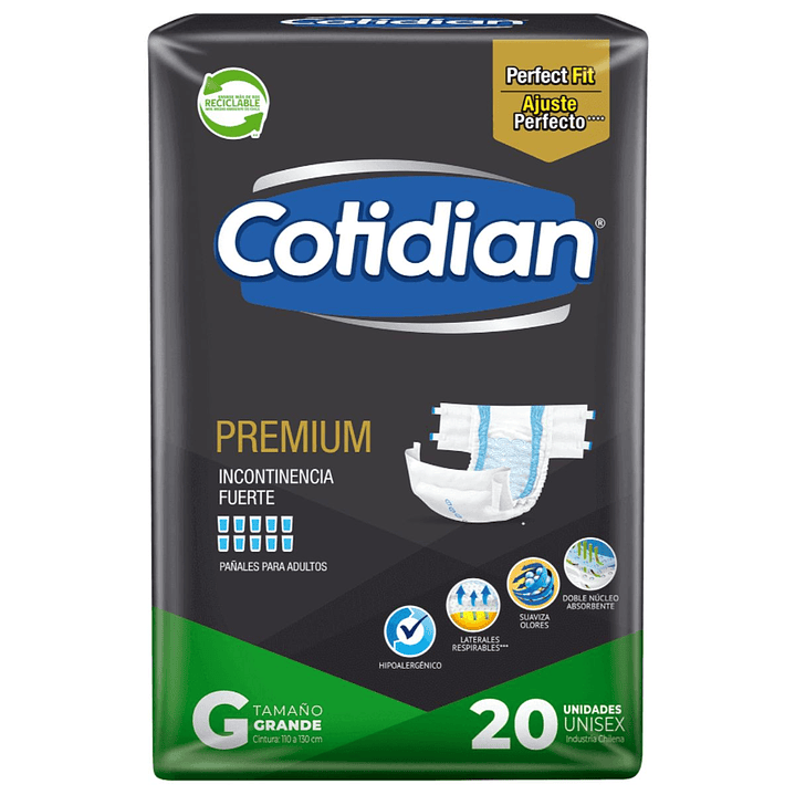 Pañales Adulto Cotidian Premium | Incontinencia Fuerte 4