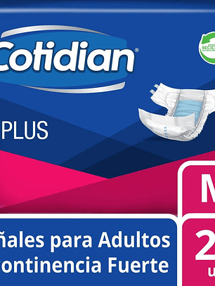 Pañales Adulto Cotidian Plus 20 un. | Incontinencia Fuerte