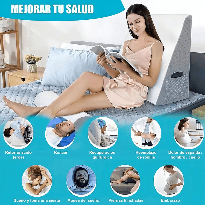 Almohada Respaldo Espuma Lumbar | Cojín Cuña Multiuso 4
