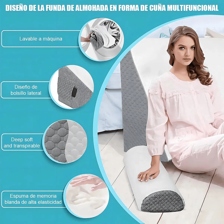 Almohada Respaldo Espuma Lumbar | Cojín Cuña Multiuso 6