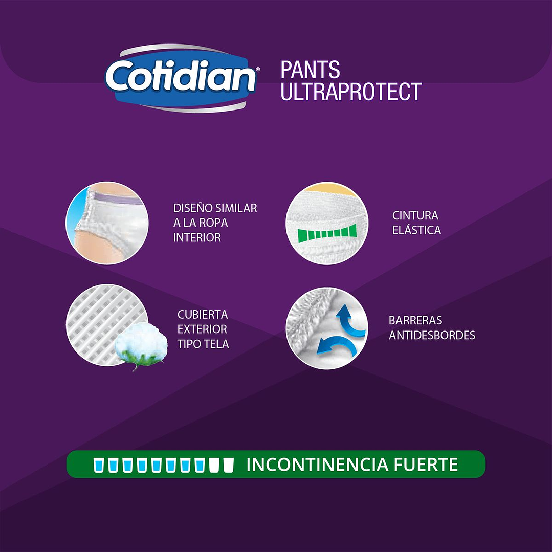 Pants Cotidian Ultra Protect 30 un. | Incontinencia Fuerte 5
