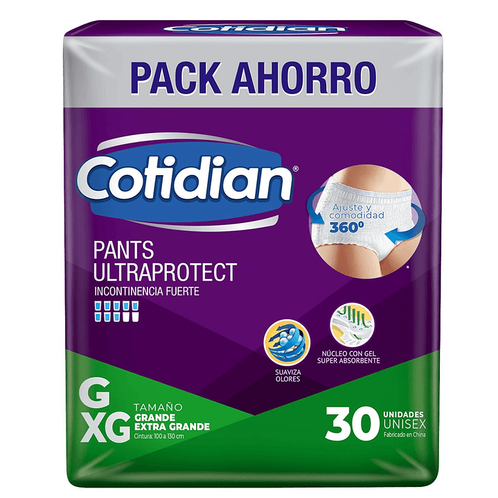 Pants Cotidian Ultra Protect 30 un. | Incontinencia Fuerte 4