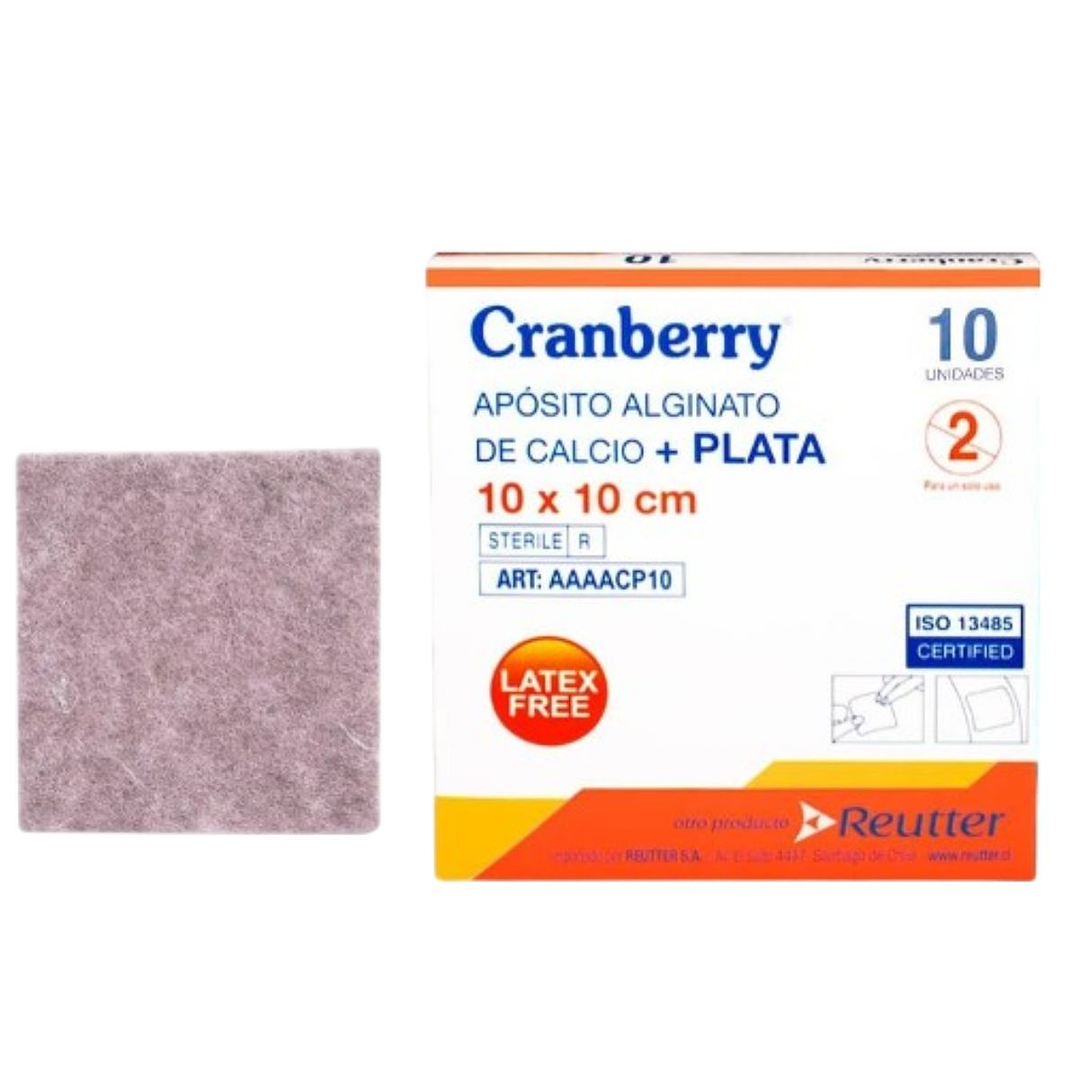 Apósito Alginato Calcio con Plata 10x10[cm]| Heridas y Úlceras 2