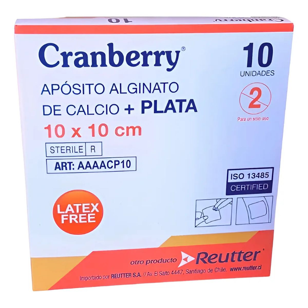 Apósito Alginato Calcio con Plata 10x10[cm]| Heridas y Úlceras 1