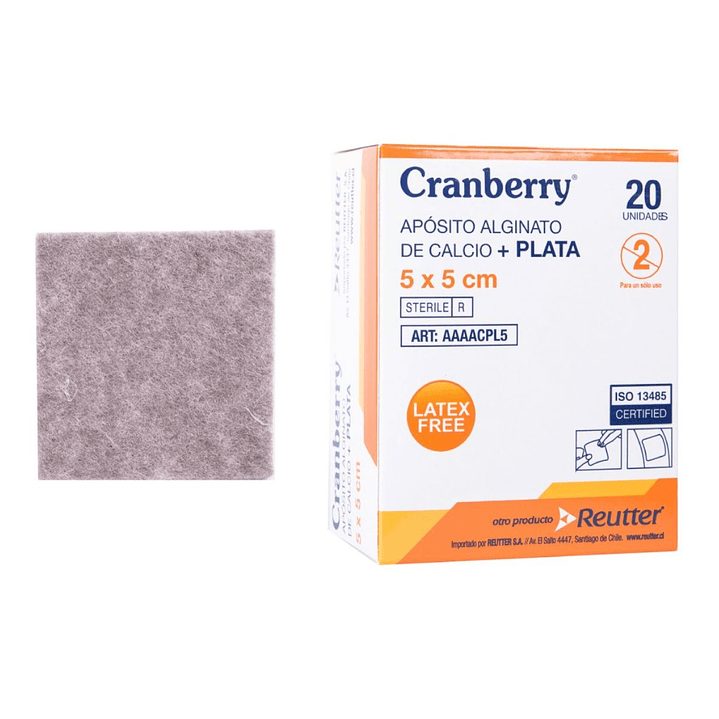 Apósito de Alginato de Calcio con Plata 5x5[cm] 2
