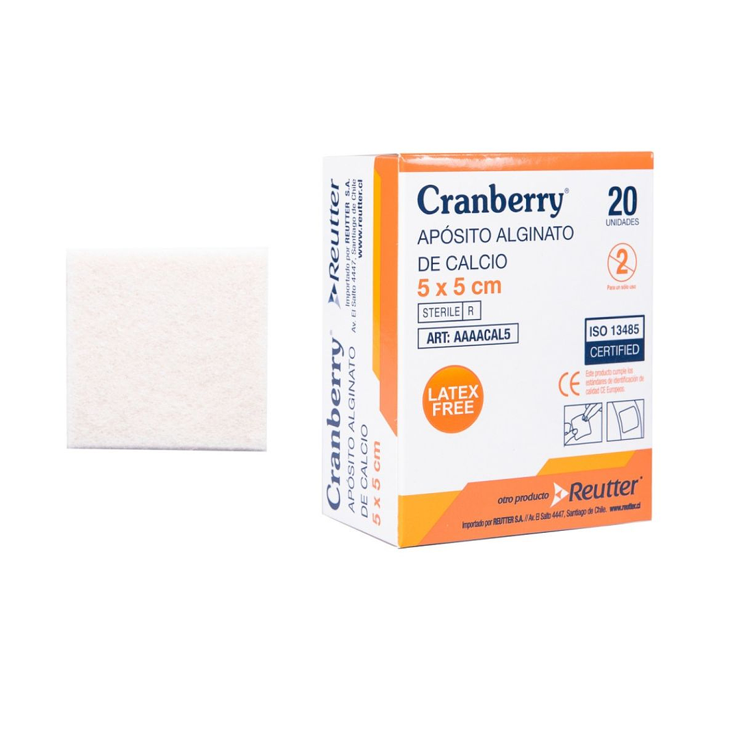 Apósito Alginato de Calcio Cranberry 5x5[cm] 2