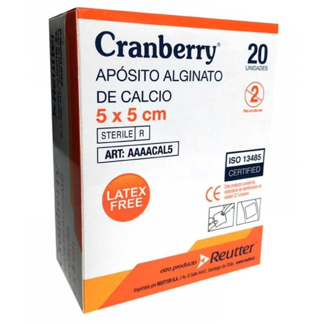 Apósito Alginato de Calcio Cranberry 5x5[cm] 1