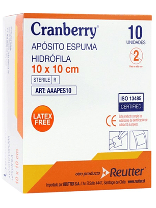 Apósito espuma hidrófila 10x10[cm]