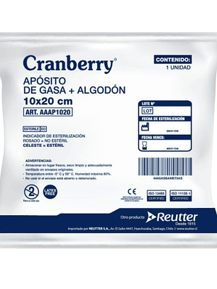 Apósito de gasa tejida + algodón estéril