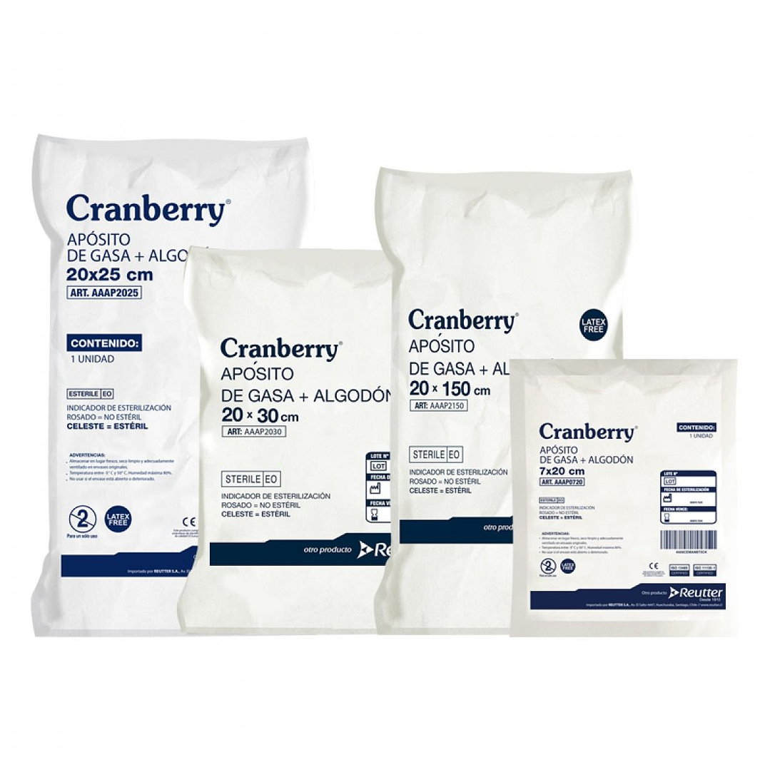 Apósito de gasa tejida + algodón estéril 2