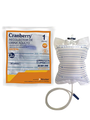 Bolsa Recolectora de Orina Adulto 2 Litros Cranberry