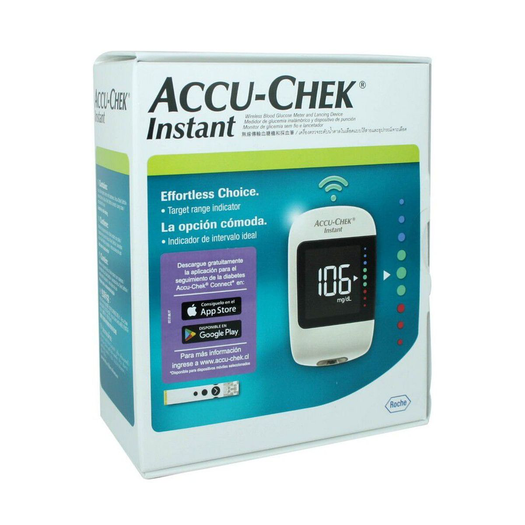 Glucómetro Accu-Chek Instant con Lancetero y Estuche 1