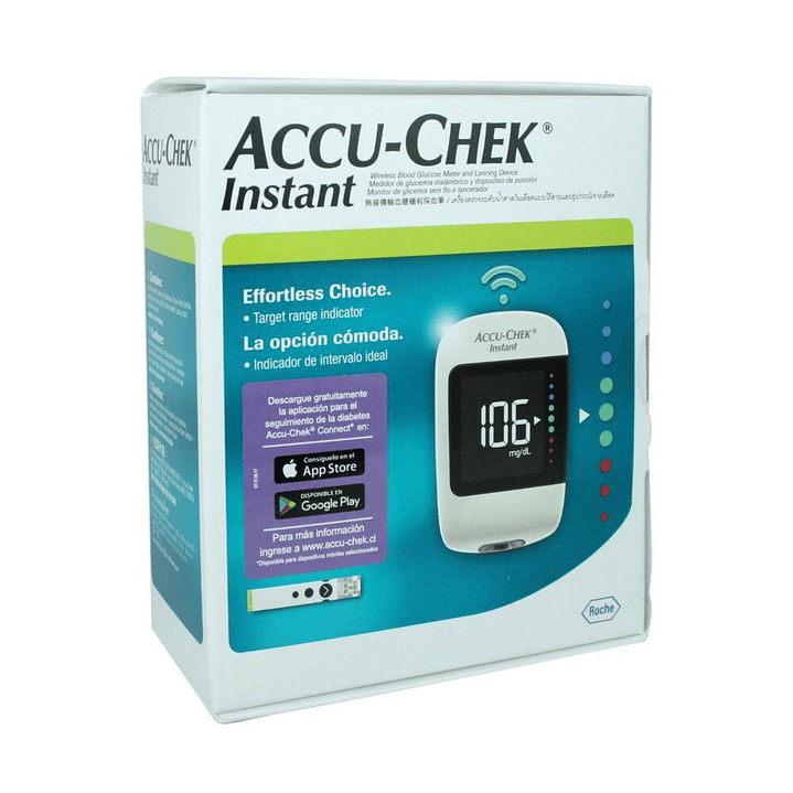 Glucómetro Accu-Chek Instant con Lancetero y Estuche 1