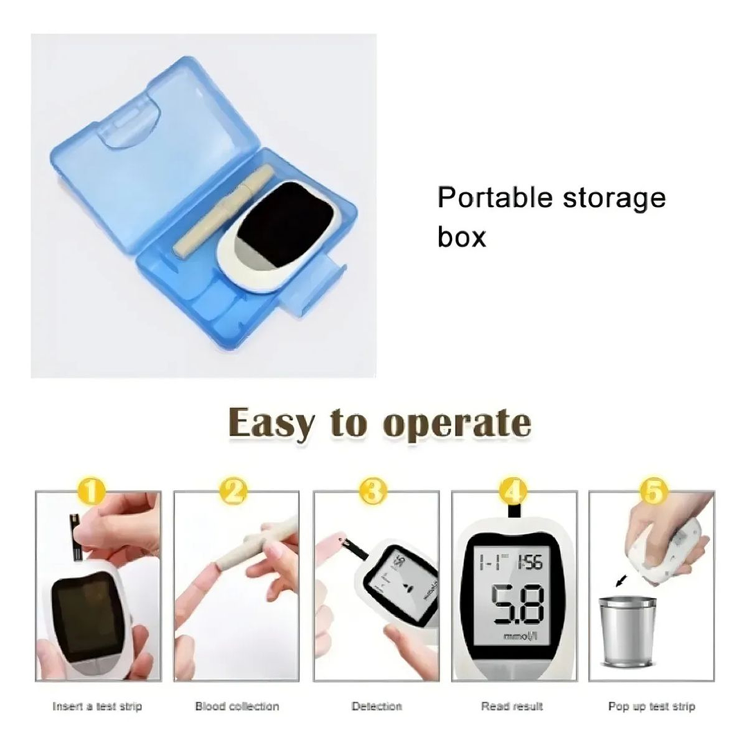 Medidor de Glicemia Digital con 50 Tiras 4