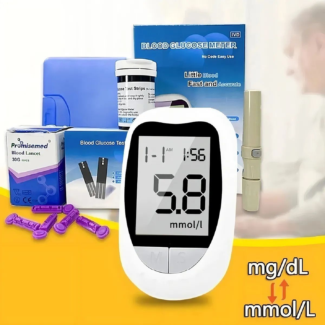 Medidor de Glicemia Digital con 50 Tiras 2